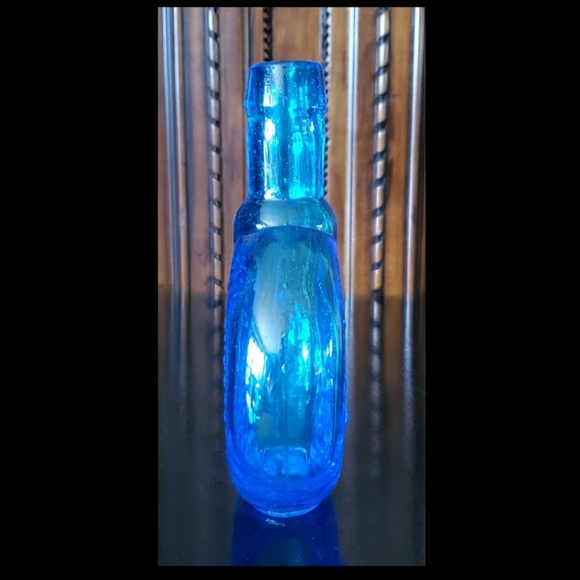 Vntg Clevenger Brothers Bright Blue 7" Glass Collectors Bottle - Picture 8 of 14
